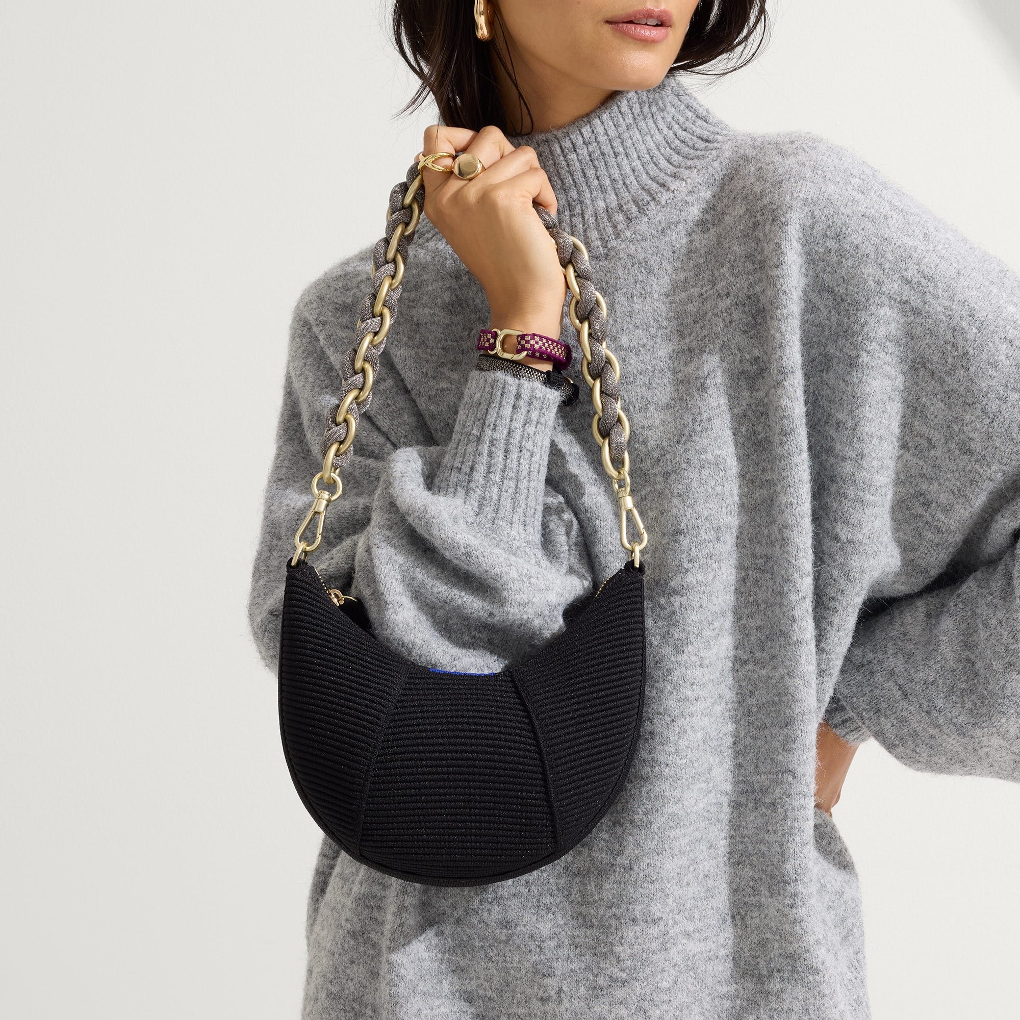 The Shoulder Strap - Golden Silver Chain