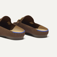 The Double Bit Loafer Mule - Cinnamon Raffia-Knit