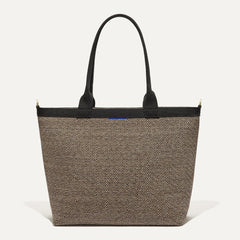 The Lightweight Zip Tote - Cacao Herringbone